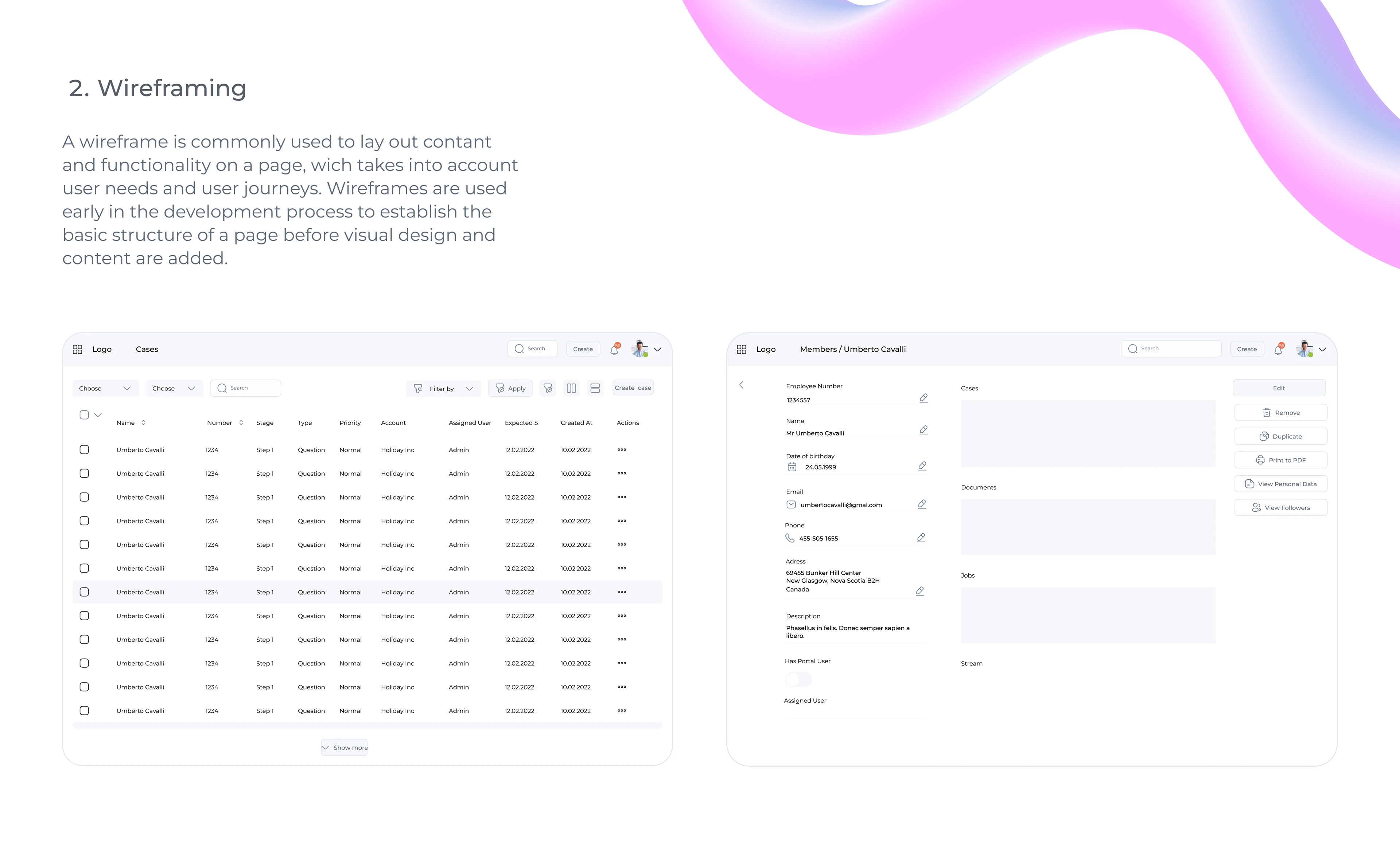 unions crm system ux-ui design
