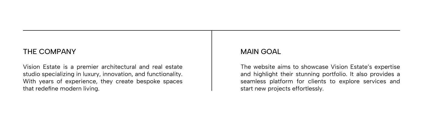 visionestate architectural company ux-ui design