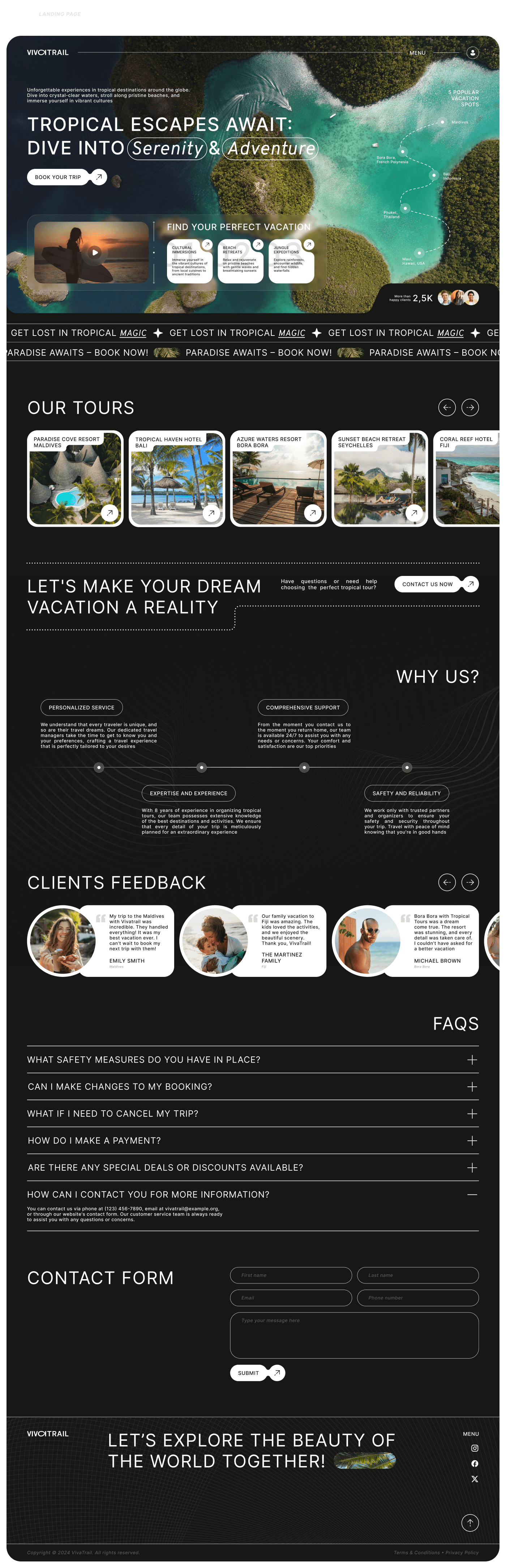 vivatrail travel agency ux-ui design